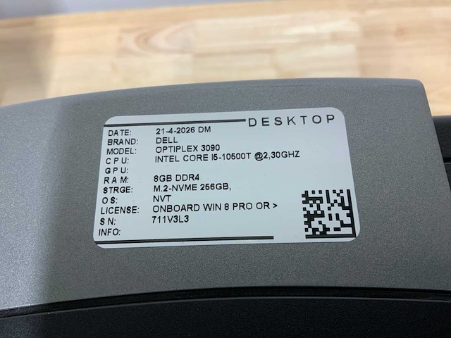 Dell optiplex 3090 desktop set (2x) - afbeelding 3 van  9