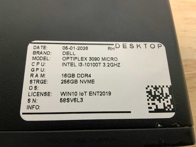 Dell optiplex 3090 micro desktop (2x) - afbeelding 5 van  6