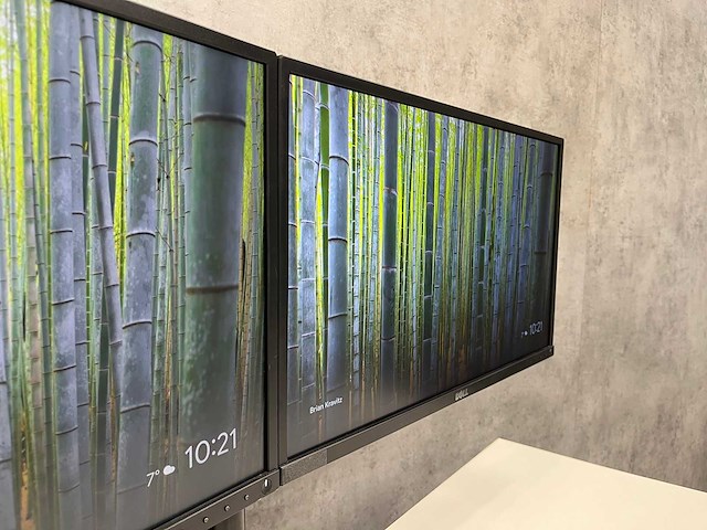 Dell p2417 - 24" monitoren met dubbele monitorarm - hdmi, dp, vga - afbeelding 5 van  7