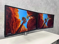 Dell p2417h - 2x monitor op dubbele monitorarm - hdmi/dp/vga - afbeelding 10 van  17