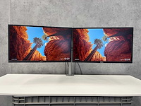 Dell p2417h - 2x monitor op dubbele monitorarm - hdmi/dp/vga - afbeelding 1 van  3