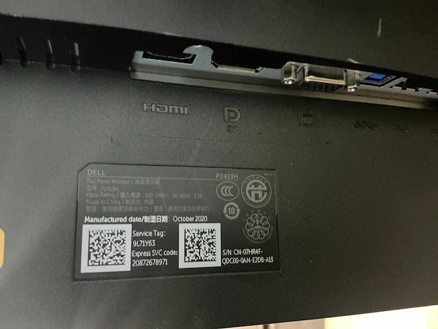 Dell p2419h monitor - afbeelding 4 van  5