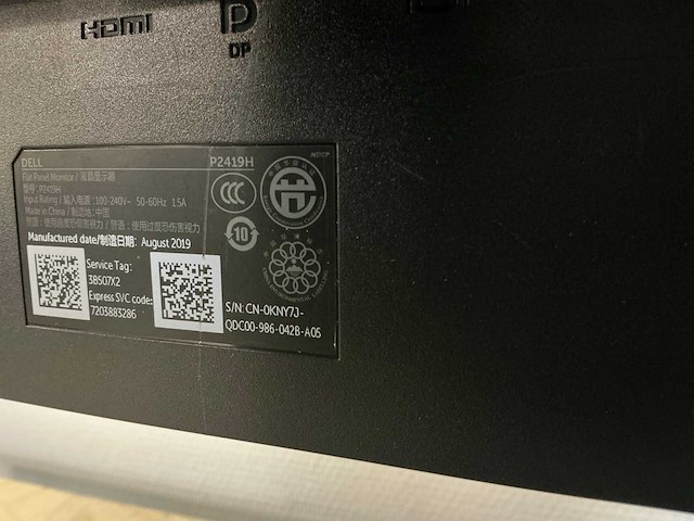 Dell p2419h monitor - afbeelding 3 van  4