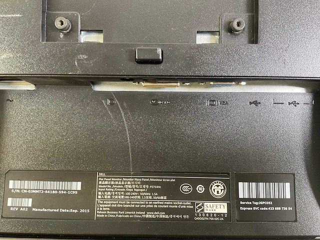 Dell (p2714hc) 27”, 1920x1080 (fhd) ips monitors (2x) - afbeelding 6 van  7