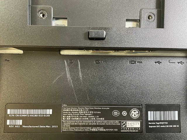 Dell (p2714hc) 27”, 1920x1080 (fhd) ips monitors (2x) - afbeelding 6 van  7
