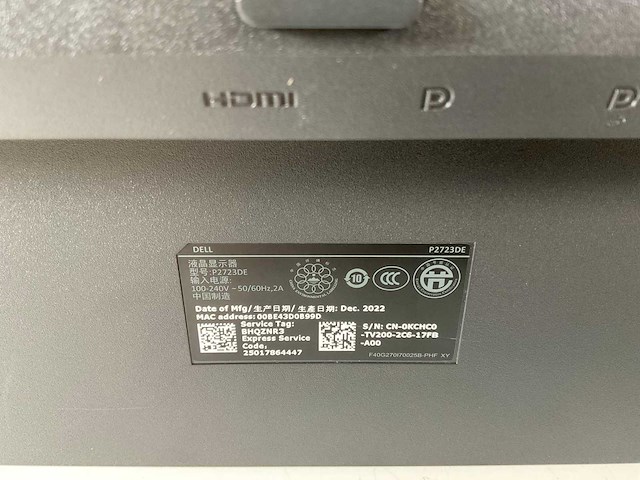 Dell (p2723de) 27”, 2560x1440 (qhd) ips monitor - afbeelding 5 van  6
