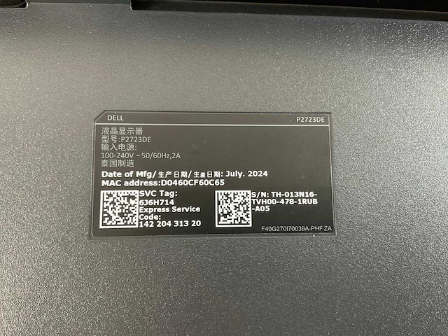 Dell (p2723de) 27”, 2560x1440 (qhd) ips monitors (2x) - afbeelding 3 van  9