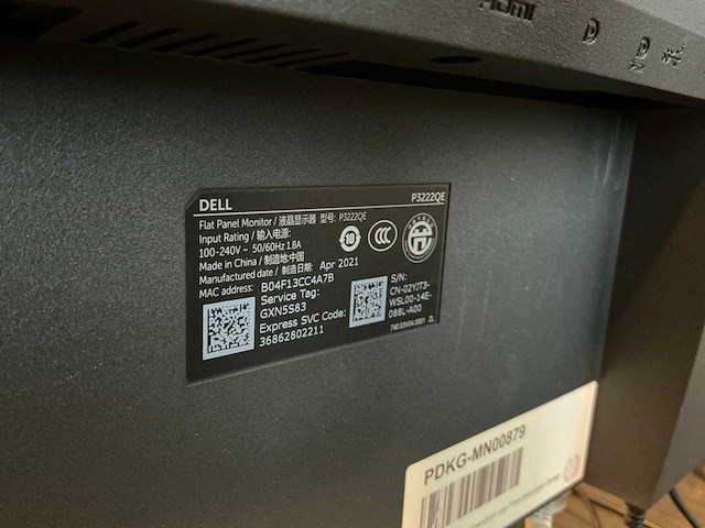 Dell p3222qe monitor - afbeelding 3 van  3