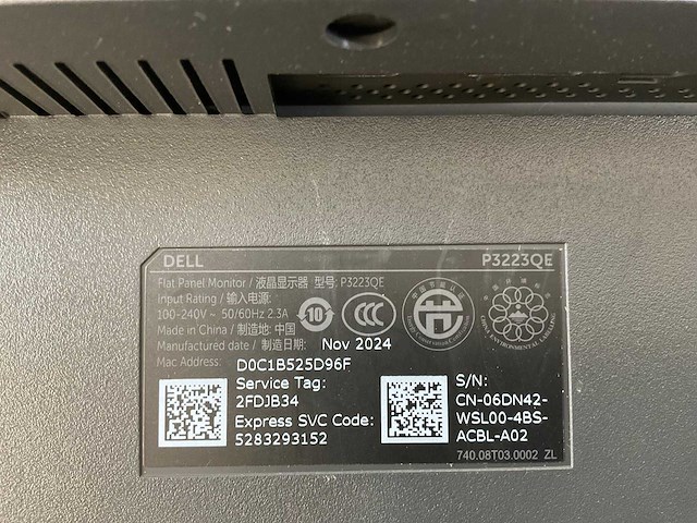 Dell (p3223qe) 32”, 3840x2160 (uhd) ips monitor - afbeelding 6 van  6