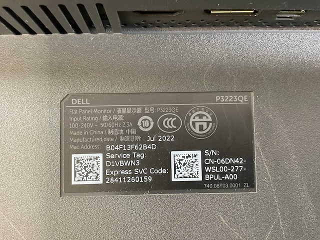 Dell (p3223qe) 32”, 3840x2160 (uhd) ips monitor - afbeelding 3 van  3