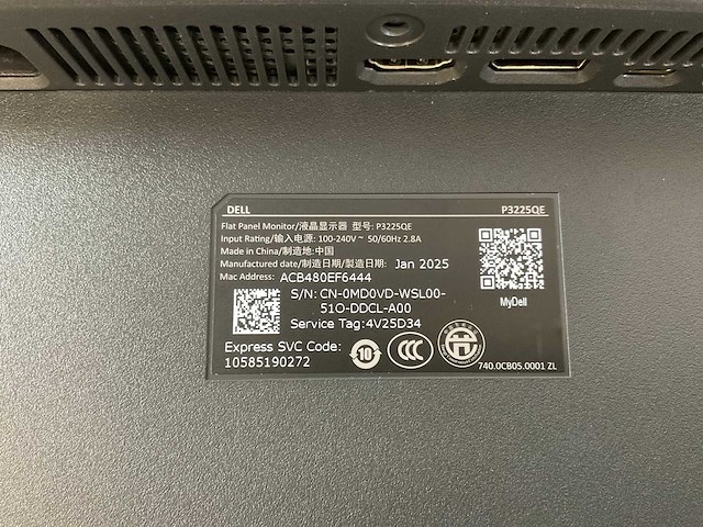 Dell (p3225qe) 32”, 3840x2160 (uhd) ips monitor - afbeelding 6 van  6
