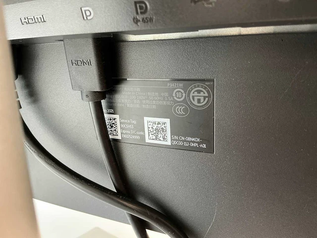 Dell p3421w monitor (2x) - afbeelding 3 van  5