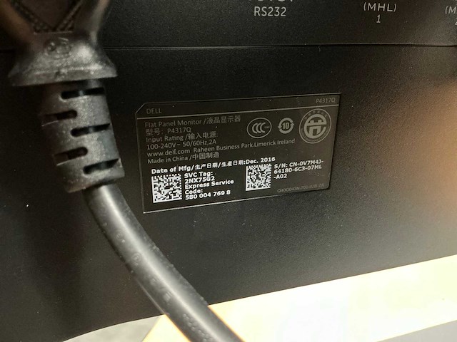 Dell p4317q monitor - afbeelding 3 van  4