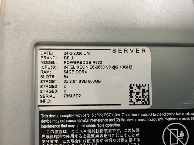 Dell poweredge r630 server (2x) - afbeelding 7 van  11