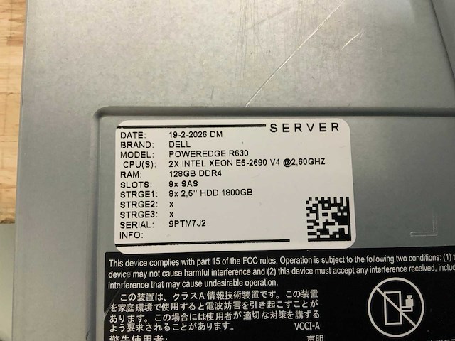Dell poweredge r630 server (2x) - afbeelding 7 van  10