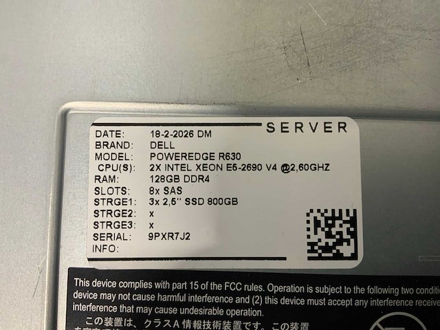 Dell poweredge r630 server (2x) - afbeelding 6 van  8