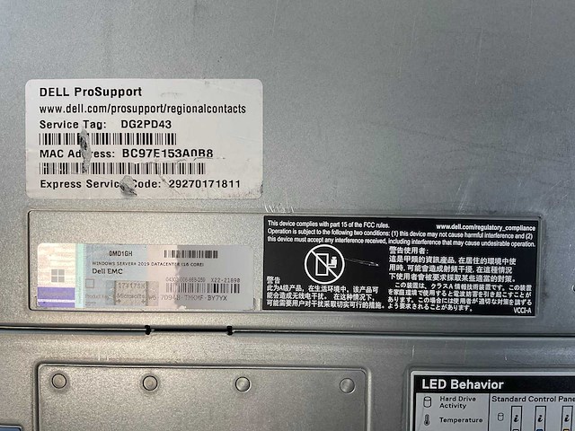 Dell (poweredge r640) - 2x xeon(r) gold 6234, 256 gb ram (8x32gb), no hdd rackmount chassis - afbeelding 2 van  8