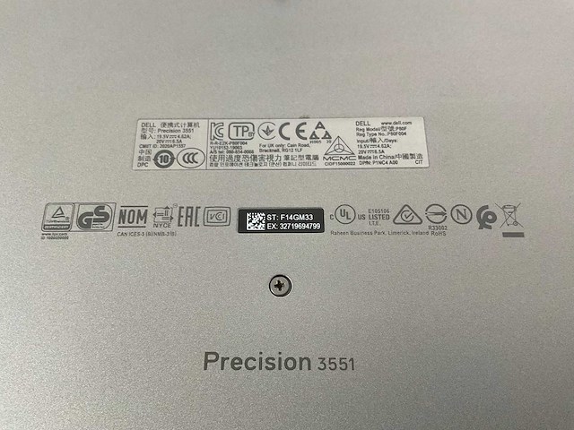 Dell precision 3551 15.6”, core(tm) i7 10th gen, 32 gb ram, 512 gb nvme, nvidia quadro p620 4 gb laptop - afbeelding 7 van  7