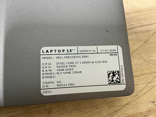 Dell precision 3561(i7) laptop - afbeelding 8 van  8