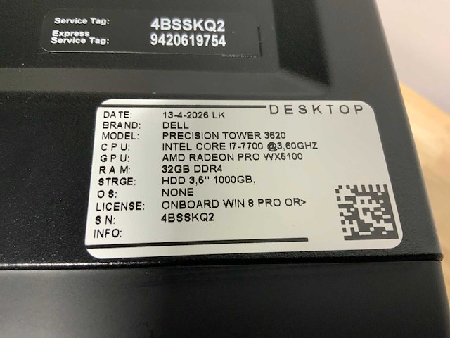 Dell precision 3620 (i7) desktop - afbeelding 6 van  6