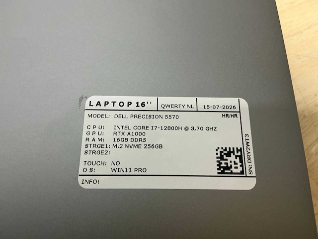 Dell precision 5570(i7 gen12) laptop - afbeelding 6 van  6