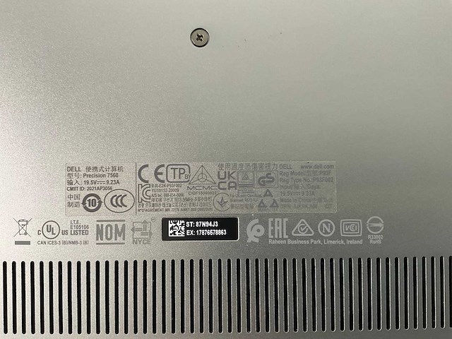 Dell precision 7560 15.6”, core(tm) i7 11th gen, 32 gb ram, 1 tb nvme, nvidia rtx a2000 4 gb laptop - afbeelding 7 van  7