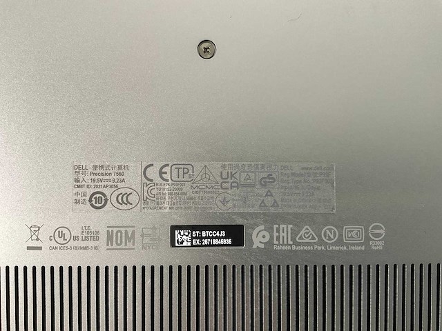 Dell precision 7560 15.6”, core(tm) i7 11th gen, 32 gb ram, 1 tb nvme, nvidia rtx a2000 4 gb laptop - afbeelding 7 van  7