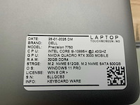 Dell precision 7750(i9) laptop - afbeelding 7 van  8