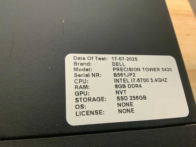 Dell precision tower 3430+3420 desktop (2x) - afbeelding 5 van  8