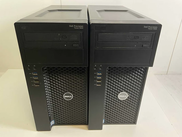 Dell precision tower 3620, xeon(r) e3-1270, 32gb ram (2x16gb), 256 gb nvme workstations (2x) - afbeelding 1 van  13
