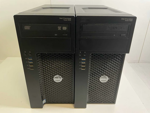 Dell precision tower 3620, xeon(r) e3-1270, 32gb ram (2x16gb), 256 gb nvme workstations (2x) - afbeelding 1 van  12