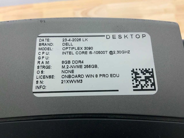 Dell set optiplex 3090 desktop (2x) - afbeelding 2 van  10