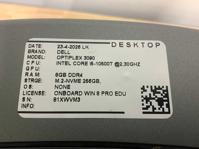 Dell set optiplex 3090 desktop (2x) - afbeelding 10 van  10