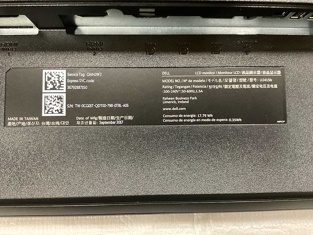 Dell u2415 monitor lcd - afbeelding 2 van  5