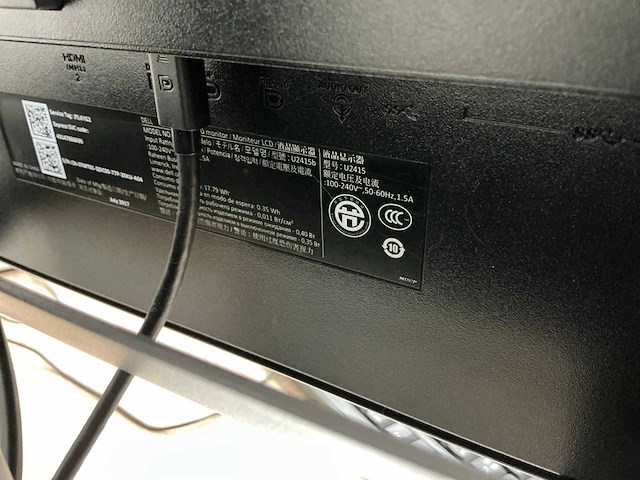 Dell u2415b monitor (2x) - afbeelding 4 van  4
