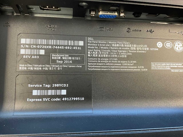 Dell (u2715ht) 27”, 1920x1080 (fhd) ips monitors (2x) - afbeelding 5 van  11