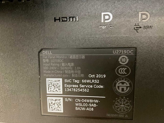 Dell (u2719dc) 27”, 2560x1440 (qhd) ips monitor - afbeelding 4 van  4