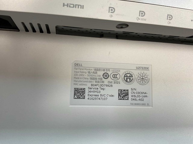 Dell (u2722de) 27”, 2560x1440 (qhd) ips monitor - afbeelding 6 van  6