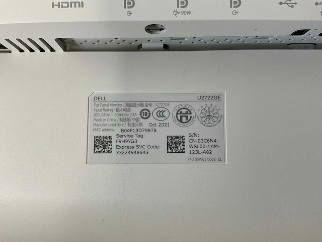 Dell (u2722de) 27”, 2560x1440 (qhd) ips monitor - afbeelding 6 van  6