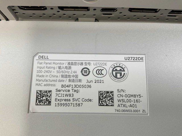 Dell (u2722de) 27”, 2560x1440 (qhd) ips monitor - afbeelding 6 van  6