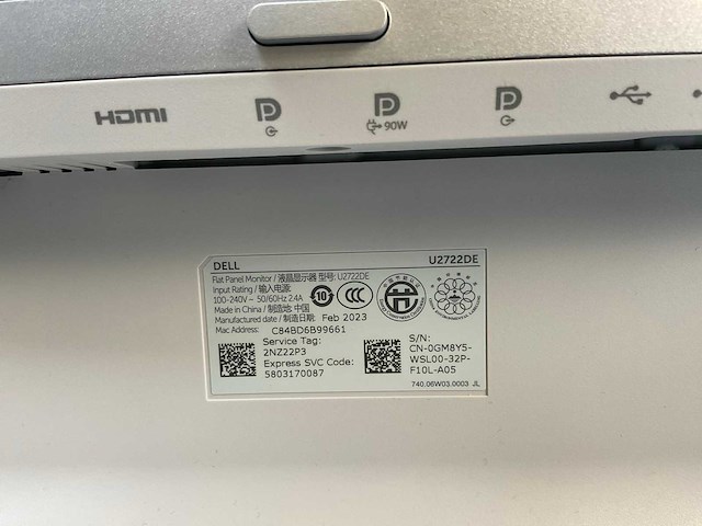 Dell (u2722de) 27”, 2560x1440 (qhd) ips monitor - afbeelding 3 van  3