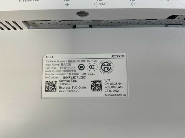 Dell (u2722de) 27”, 2560x1440 (qhd) ips monitor - afbeelding 5 van  5