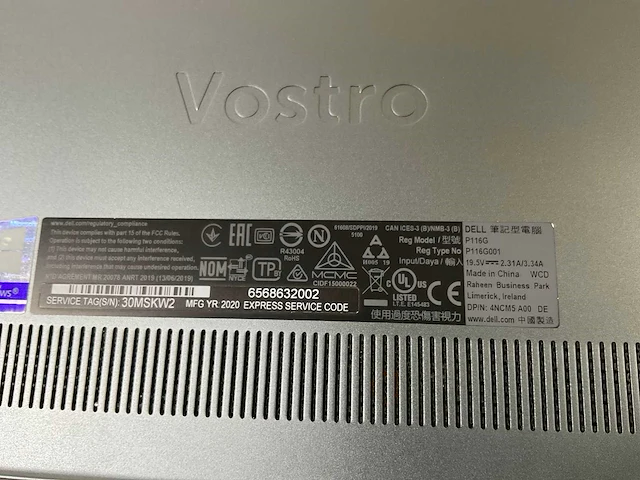 Dell vostro 5490 14”, core(tm) i5 10th gen, 8 gb ram, 256 gb nvme laptop - afbeelding 7 van  7