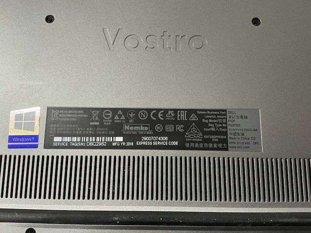 Dell vostro 5568 laptop - afbeelding 6 van  6