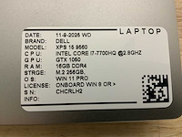 Dell xps 15 9560(i7) laptop - afbeelding 5 van  6