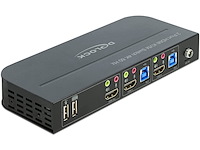 Delock hdmi kvm switch 4k 60hz met usb 3.0 en audio - afbeelding 1 van  5
