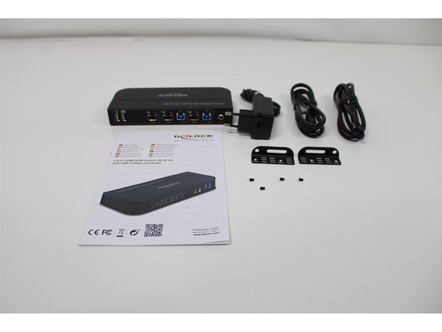 Delock hdmi kvm switch 4k 60hz met usb 3.0 en audio - afbeelding 5 van  5