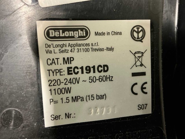 Delonghi ec191cd koffie- & espressomachines - afbeelding 6 van  9
