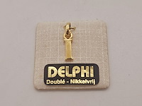 Delphi juwelier 18kt doublé gouden pendant - afbeelding 2 van  3