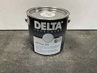 Delta all-top satin verf “wit / 2,5 ltr” (50x) - afbeelding 1 van  3